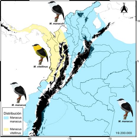 Mapa de distribución de las subespecies de Solanum tuberosum: S. t. andigenum en dorado y S. t. tuberosum en verde.