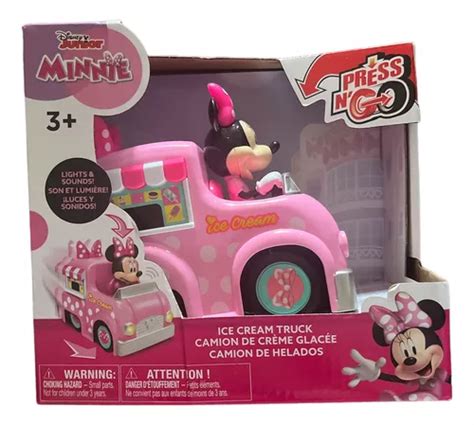Carrito de Helados de Minnie Mouse en acción, con accesorios y un niño jugando