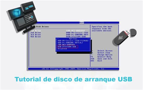 Interfaz de una herramienta de creación de discos de arranque USB