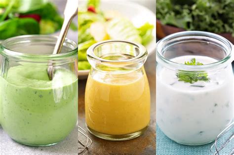 Tabla comparativa de aderezos de yogurt