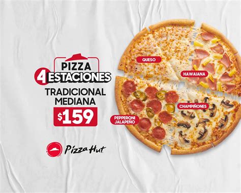 Infografía mostrando diferentes combos y promociones de Pizza Hut