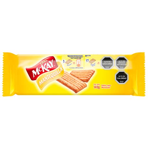 Fotografía de un surtido de galletas de mantequilla McKay en su empaque característico