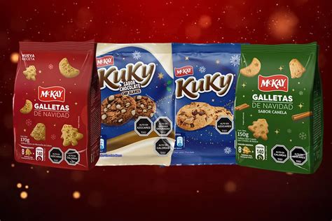 Infografía comparativa de las distintas presentaciones de galletas McKay y productos complementarios