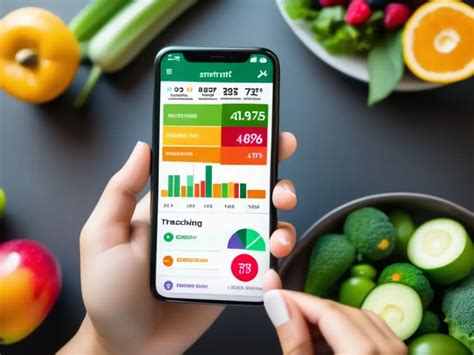 Teléfono mostrando aplicaciones de nutrición