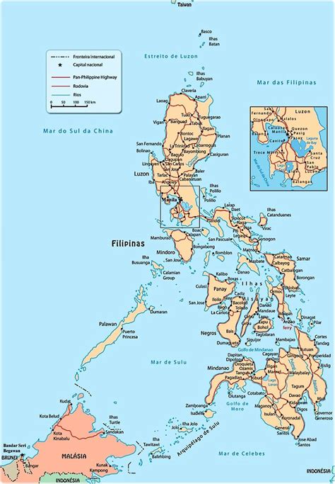 Mapa histórico de las principales fortificaciones y puntos defensivos en las islas Filipinas