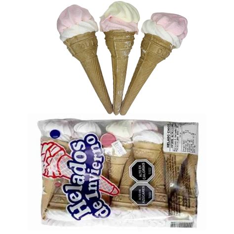Imagen ilustrativa de helados de invierno tradicionales con su característico barquillo y cobertura.