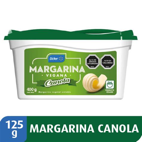 Foto del envase de la Margarina vegana Lider con canola