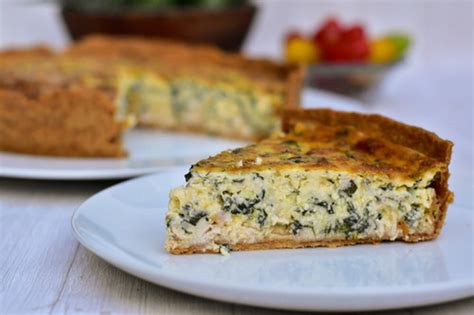 Tabla nutricional de quiche de pollo y espinaca