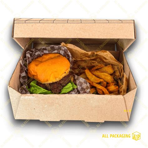 Variedad de cajas para hamburguesas en un restaurante