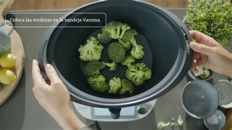 Esquema de niveles del Thermomix: vaso, cestillo y recipiente Varoma para cocción simultánea