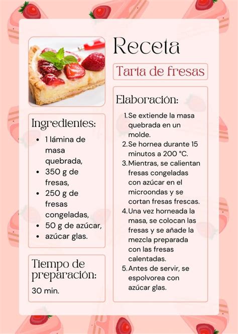 Esquema de ingredientes para una tarta saludable