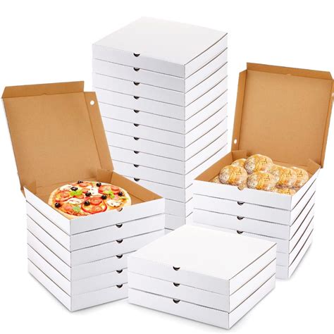 Variedad de cajas de pizza ecológicas fabricadas con distintos materiales