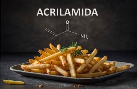Esquema de formación de acrilamida en alimentos ricos en almidón y sus riesgos para la salud