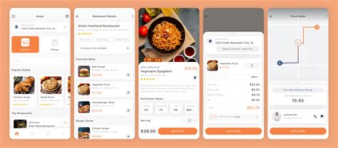 Interfaz de una aplicación de entrega de comida mostrando el seguimiento de un pedido