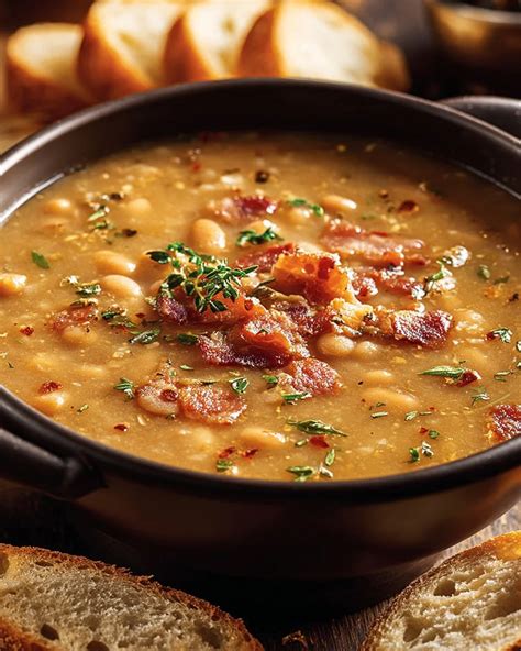 Fotografía de un tazón de frijoles borrachos servidos con cilantro fresco y tocino crujiente