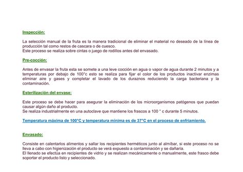 Esquema de los pasos fundamentales: selección de fruta, cocción, esterilización de frascos y envasado al vacío.