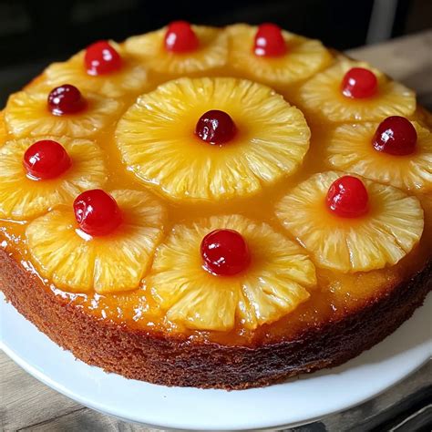 Fotografía detallada de una rebanada de pastel de piña invertido donde se aprecia la textura del bizcocho y la fruta caramelizada.