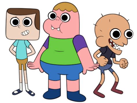 Clarence, Jeff y Sumo en la mesa comiendo