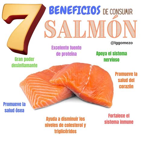 infografía sobre los beneficios nutricionales del salmón, destacando Omega-3 y vitaminas