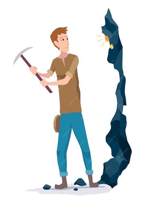 Ilustración de una persona extrayendo arcilla del suelo en una zona de excavación.