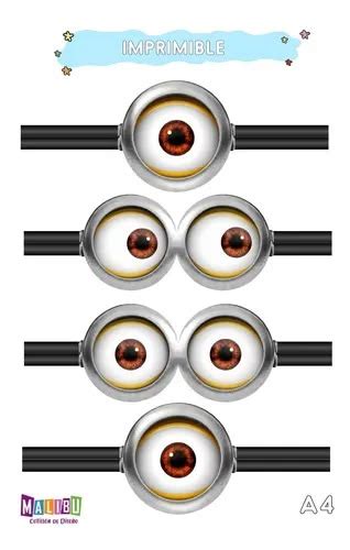 Opciones de ojos para Minions con Smarties y pasta modelar