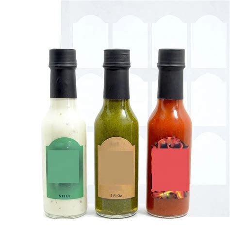 Botellas de vidrio para salsas con diversas formas y tamaños