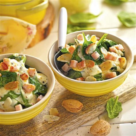 Variedad de platos creativos preparados con espinacas frescas