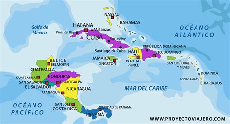 Mapa de la región del Caribe y Honduras señalando la influencia cultural garífuna