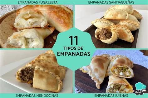 Esquema visual que clasifica los tipos de empanadas por ingredientes principales