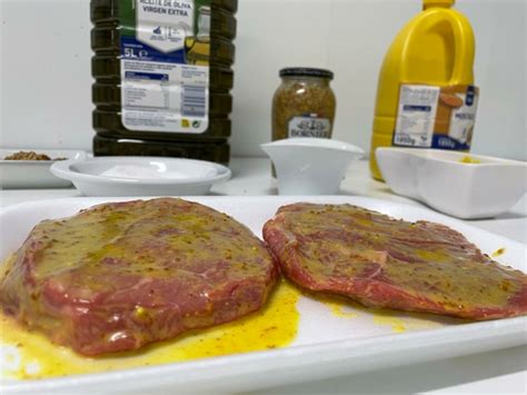 Vacío de ternera marinado y listo para hornear