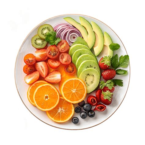ilustración de un plato colorido con diversas verduras