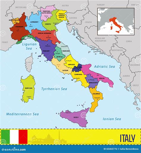 Mapa de Italia destacando las regiones con sus pizzas tradicionales.