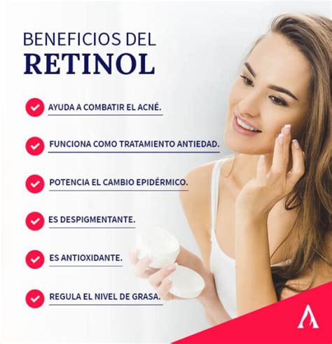 Esquema de las propiedades del retinol y sus beneficios en la piel