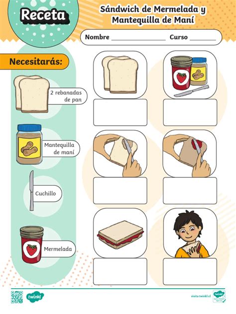 Esquema de cómo montar un sándwich de pescado