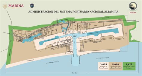 mapa del puerto de Talcahuano resaltando áreas de seguridad