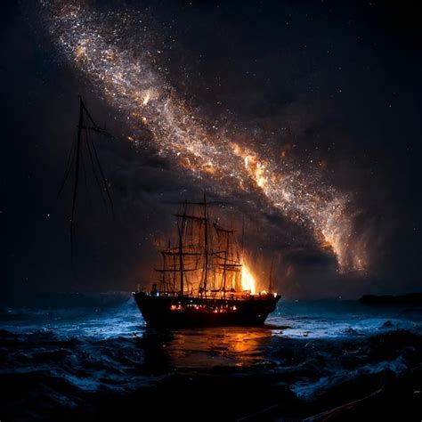Ilustración de un barco en llamas en un entorno helado, representando el bug en Pirate Storm
