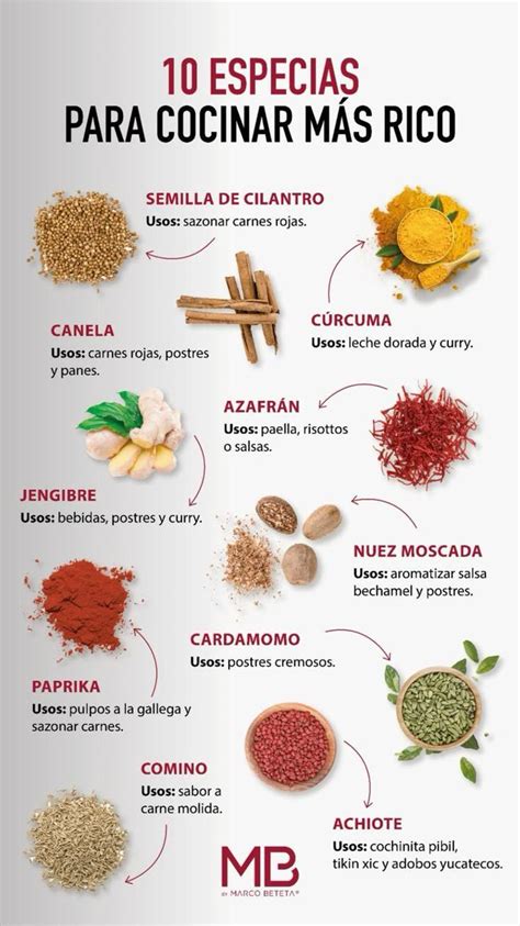 Infografía con diferentes especias y frutas utilizadas para aromatizar cerveza