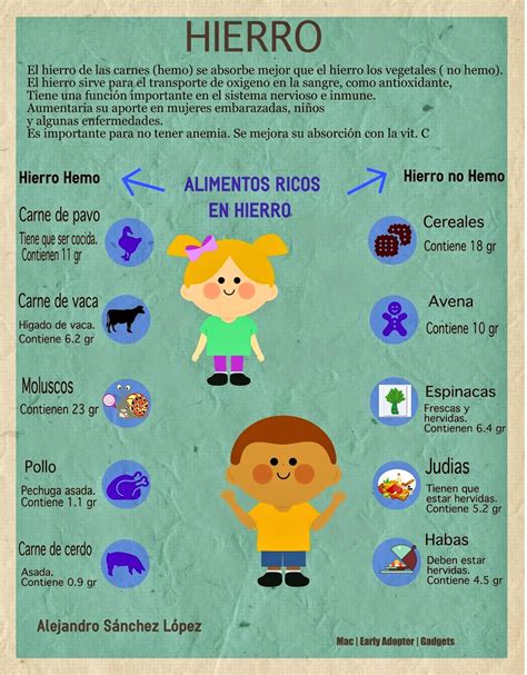 Infografía que muestra los componentes nutricionales y los beneficios del hierro y potasio en la mantequilla de coco