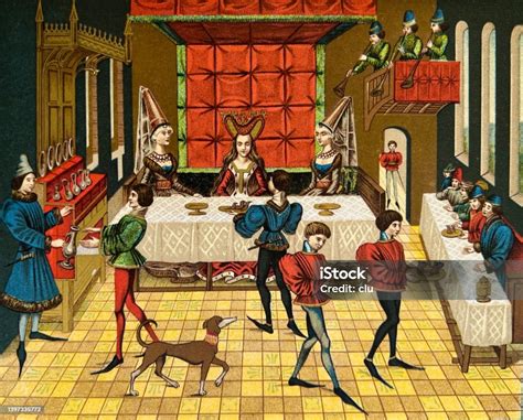 Ilustração de um banquete colonial com feijoada