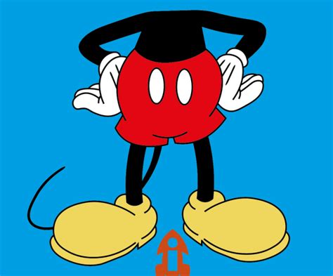 Cuerpo completo de Mickey Mouse de fondant con zapatos, pantalones y manos