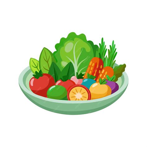 Ilustración de un plato variado con verduras de hoja verde, zanahoria y trozos de pimiento para un conejo