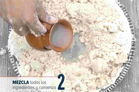 Gráfico mostrando la distribución de los ingredientes secos y húmedos antes de la mezcla