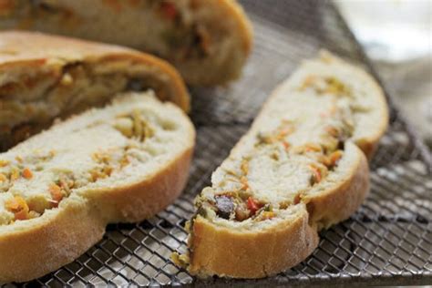 Ingredientes para el relleno de verduras y aceitunas