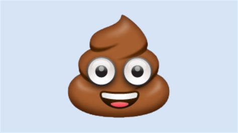 Emoji de caca con ojos sonrientes