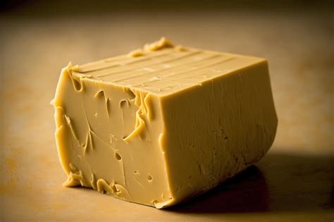 Foto de una rueda de queso cheddar añejo con su color amarillo intenso y textura