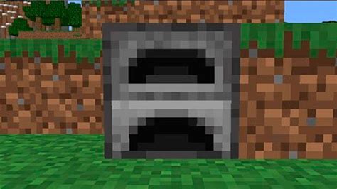 Diagrama de construcción del horno básico en Minecraft con rocas.