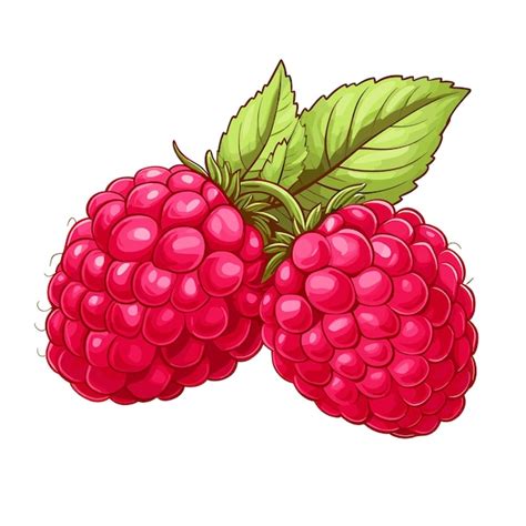 Ilustración botánica de una frambuesa con sus características vellosidades y color magenta.