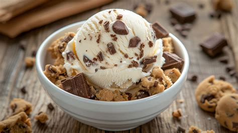 Plato de helado con galletas, sirope y toppings