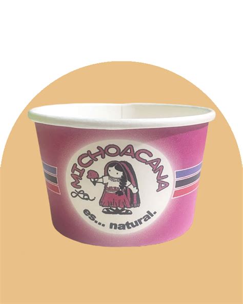 Ejemplos de diseños de vasos de helado con temáticas diversas: natural, retro, playera, estacional.