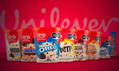 Infografía comparativa de los logos de helados de Unilever antes y después de la implementación de Heartbrand.